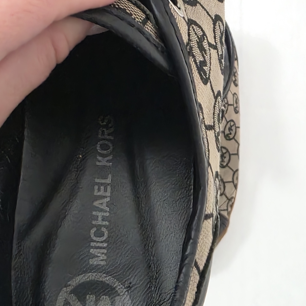 Michael Kors Black and Tan Women's Sneakers - Picture 4 of 9